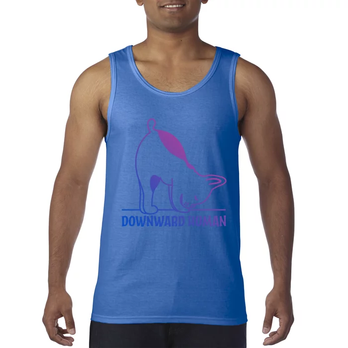 Downward Hu Funny Yoga Dog Lover Meaningful Gift Tank Top