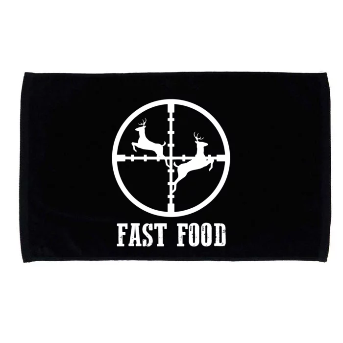 Deer Hunting Funny Hunter Fast Food Gift Microfiber Hand Towel