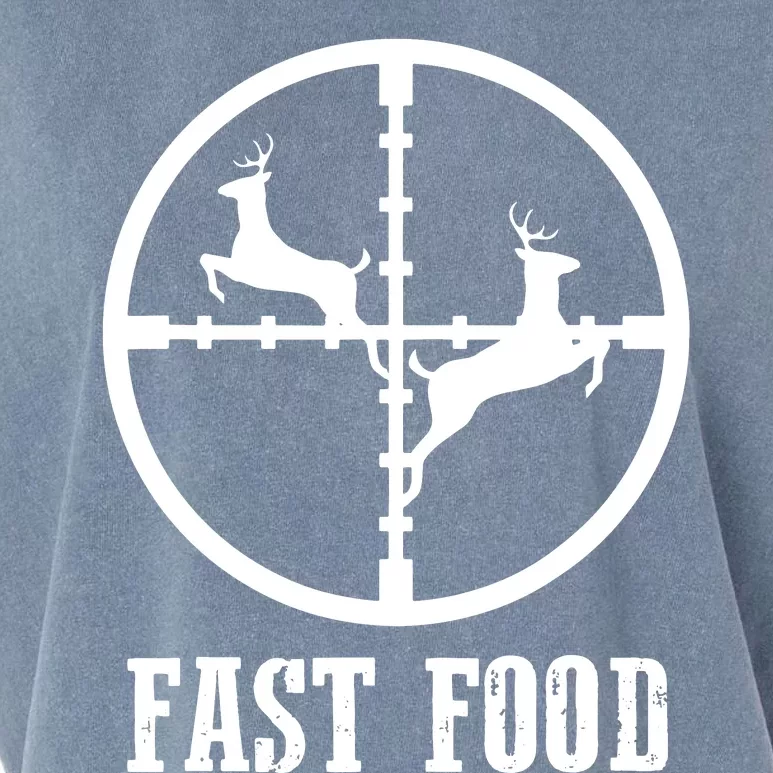 Deer Hunting Funny Hunter Fast Food Gift Garment-Dyed Women's Muscle Tee