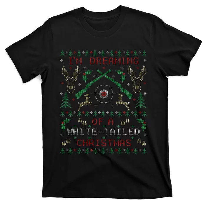 Deer Hunting Funny Ugly Christmas Sweater Party T-Shirt