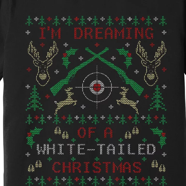 Deer Hunting Funny Ugly Christmas Sweater Party Premium T-Shirt