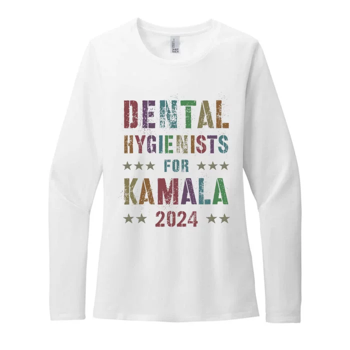 Dental Hygienists For Kamala 2024 Feminist Joyful Warrior Womens CVC Long Sleeve Shirt