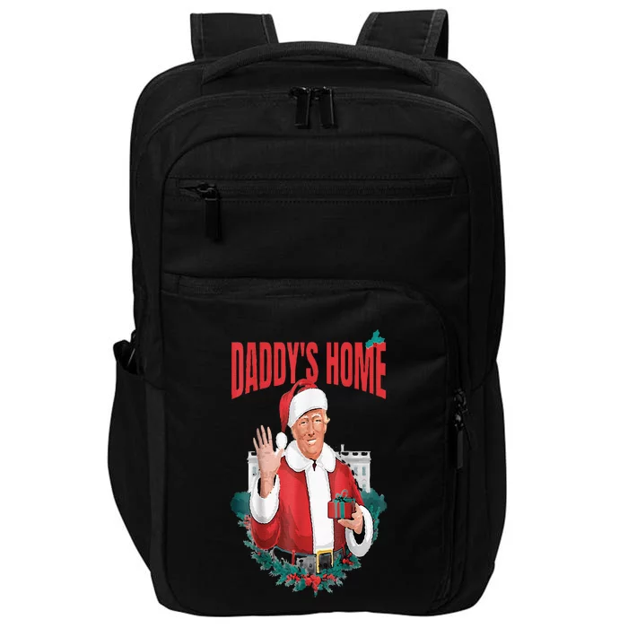 DaddyS Home Funny Santa Trump Christmas 2024 New President Impact Tech Backpack