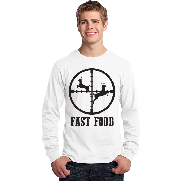 Deer Hunting Funny Hunter Fast Food Gift Long Sleeve Shirt