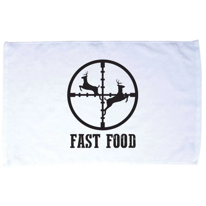 Deer Hunting Funny Hunter Fast Food Gift Microfiber Hand Towel