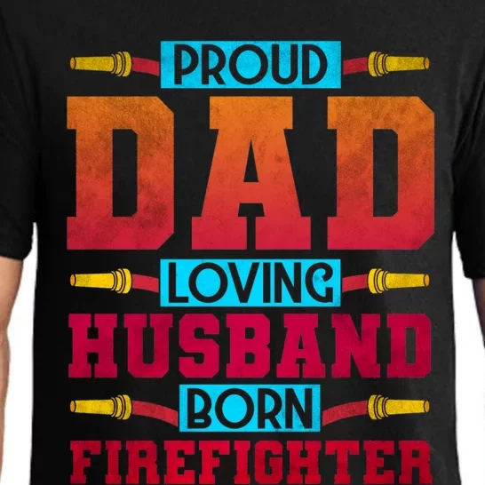 Dad Husband Firefighter Cute Gift Pajama Set