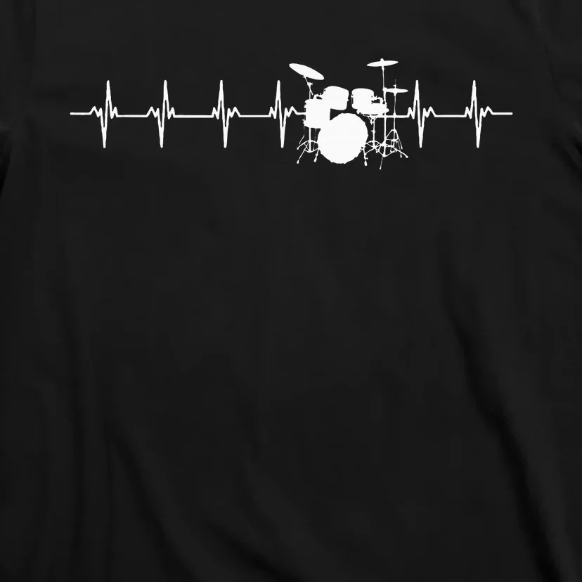 Drums Heartbeat For Drummers & Percussionists Drum Design T-Shirt