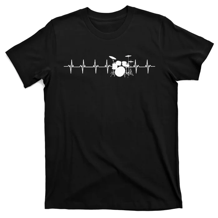 Drums Heartbeat For Drummers & Percussionists Drum Design T-Shirt