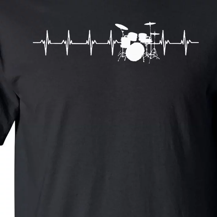 Drums Heartbeat For Drummers & Percussionists Drum Design Tall T-Shirt