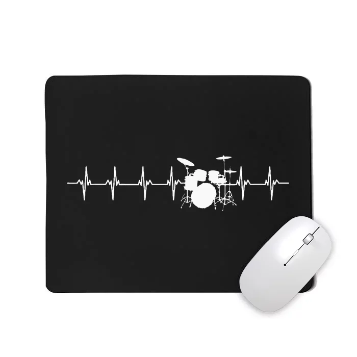 Drums Heartbeat For Drummers & Percussionists Drum Design Mousepad