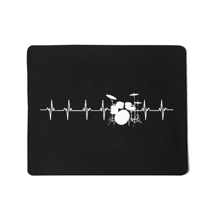 Drums Heartbeat For Drummers & Percussionists Drum Design Mousepad