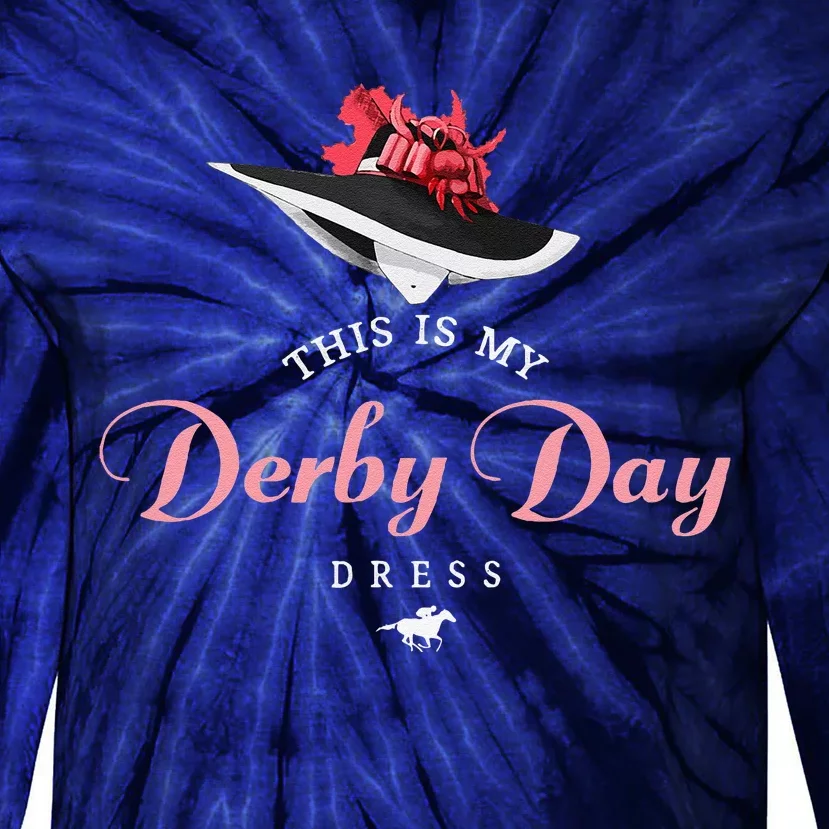 Derby Hats For Women 2024 This Is My Derby Day Dress Tie-Dye Long Sleeve Shirt