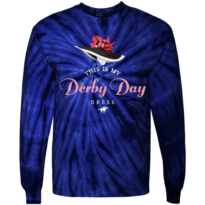 Derby Hats For Women 2024 This Is My Derby Day Dress Tie-Dye Long Sleeve Shirt