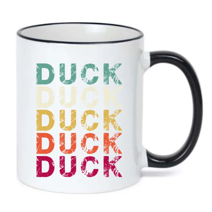 Duck Hunting Funny Retro Style Gift Black Color Changing Mug