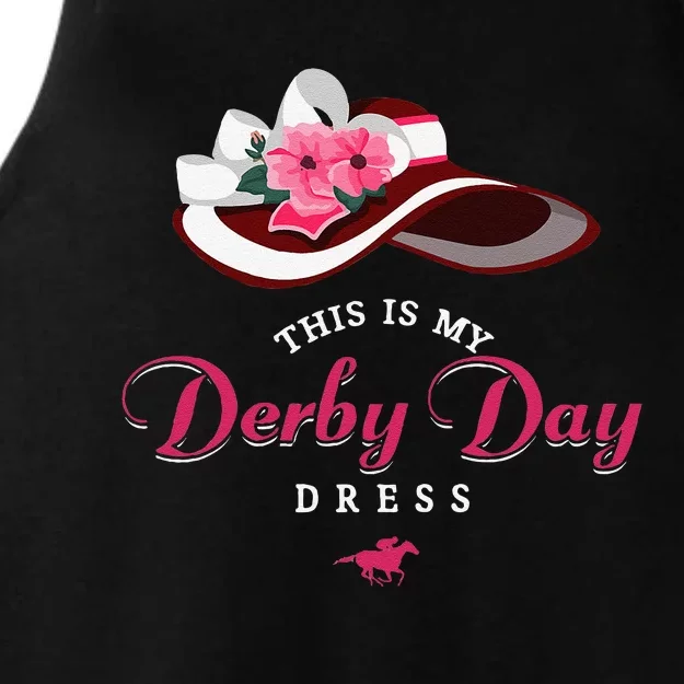 Derby Hats For Women 2024 This Is My Derby Dress Funny Derby Ladies Tri-Blend Wicking Tank