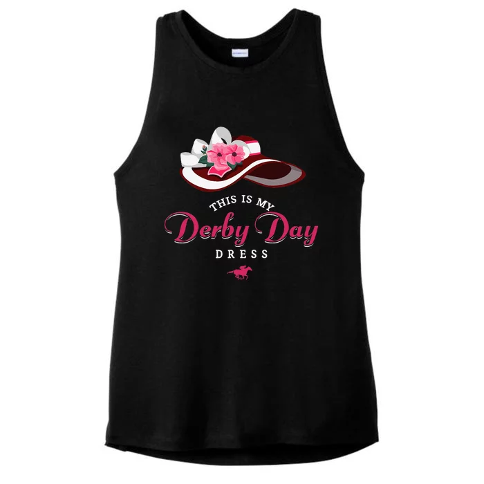 Derby Hats For Women 2024 This Is My Derby Dress Funny Derby Ladies Tri-Blend Wicking Tank