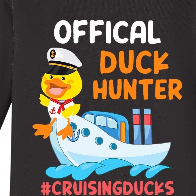 Duck Hunter Funny Duck Cruising Cruise Baby Long Sleeve Bodysuit