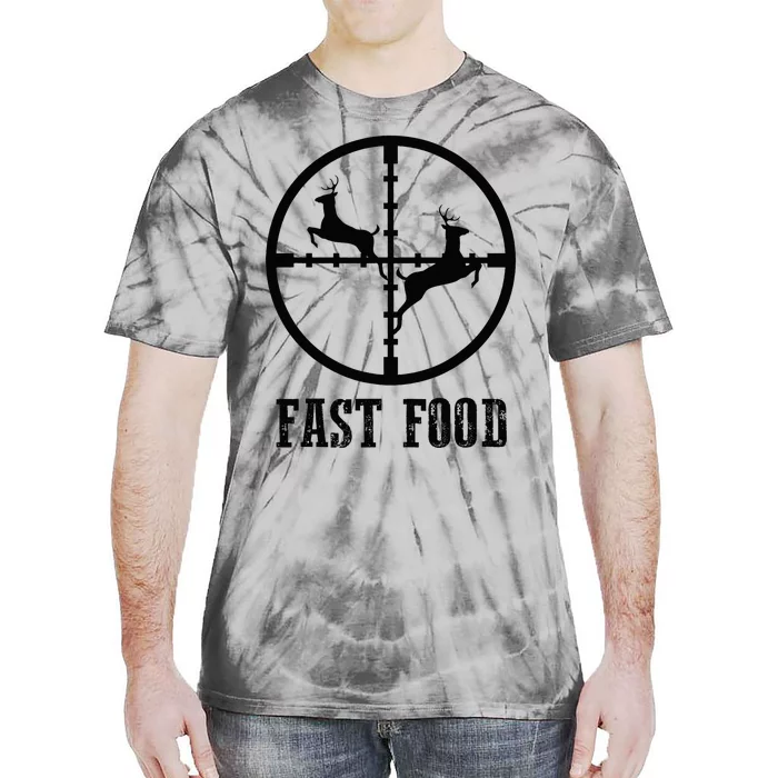 Deer Hunting Funny Hunter Fast Food Gift Tie-Dye T-Shirt