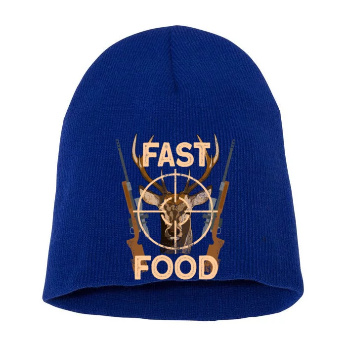 Deer Hunting Fast Food Gift Short Acrylic Beanie