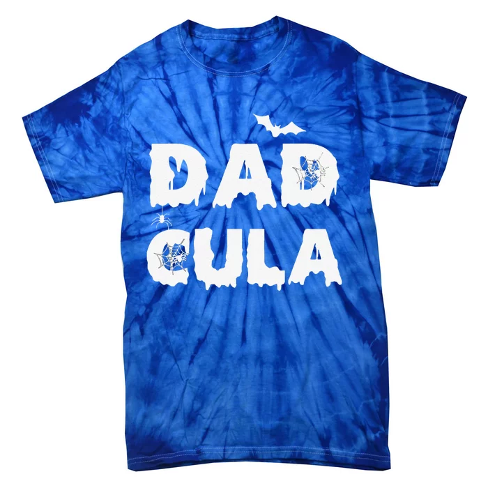 Dadcula Halloween Funny Letter Print Dad Tops Tie-Dye T-Shirt