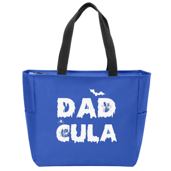 Dadcula Halloween Funny Letter Print Dad Tops Zip Tote Bag