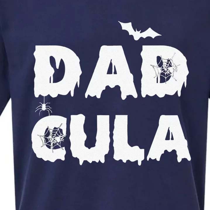 Dadcula Halloween Funny Letter Print Dad Tops Sueded Cloud Jersey T-Shirt