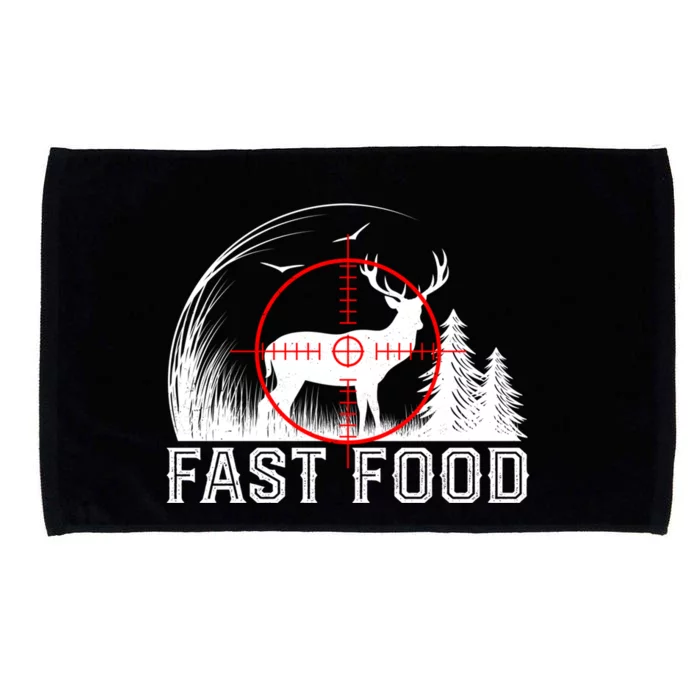 Deer Hunting Funny Hunter Fast Food Vintage Hunters Cool Gift Microfiber Hand Towel