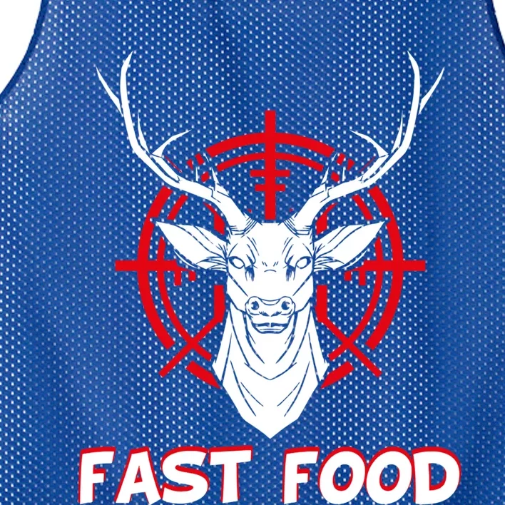 Deer Hunting Funny Hunter Gift Hunter Hunts Eat Fast Food Gift Mesh Reversible Basketball Jersey Tank