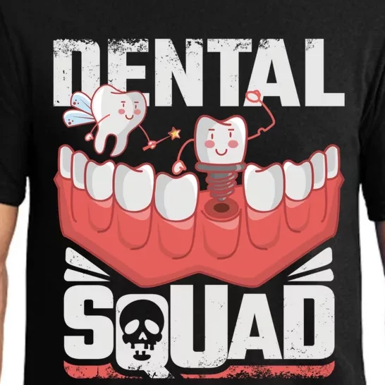 Dental Hygienist Funny Gift Graphic Dental Squad Design Gift Pajama Set