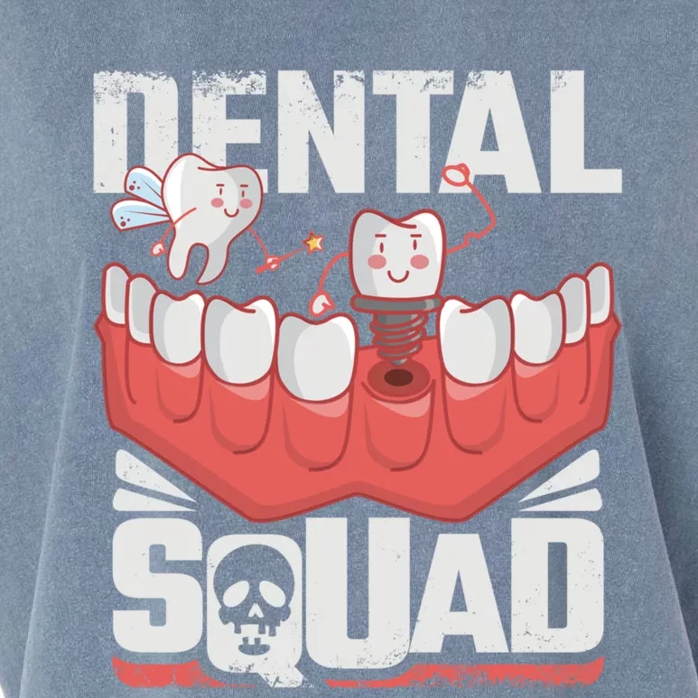 Dental Hygienist Funny Gift Graphic Dental Squad Design Gift Garment-Dyed Women's Muscle Tee