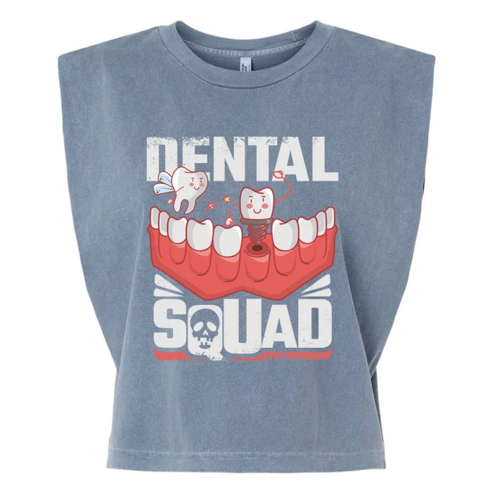 Dental Hygienist Funny Gift Graphic Dental Squad Design Gift Garment-Dyed Women's Muscle Tee