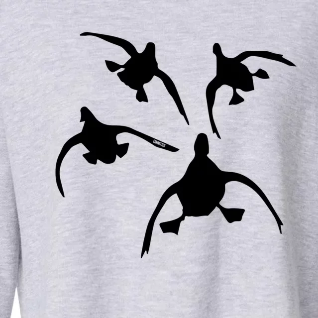 Duck Hunting Gift Cropped Pullover Crew