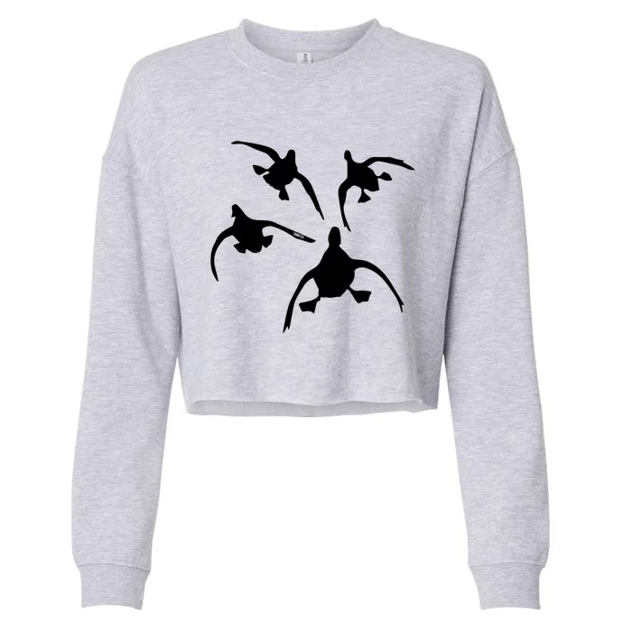 Duck Hunting Gift Cropped Pullover Crew