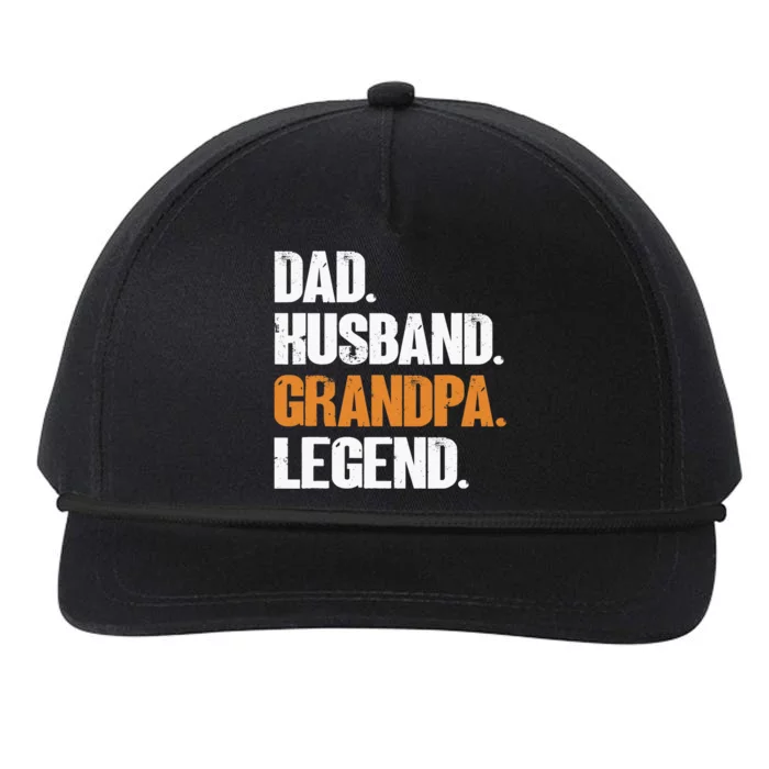 Dad Husband Grandpa Legend - Funny Grandad New Grandpa Snapback Five-Panel Rope Hat