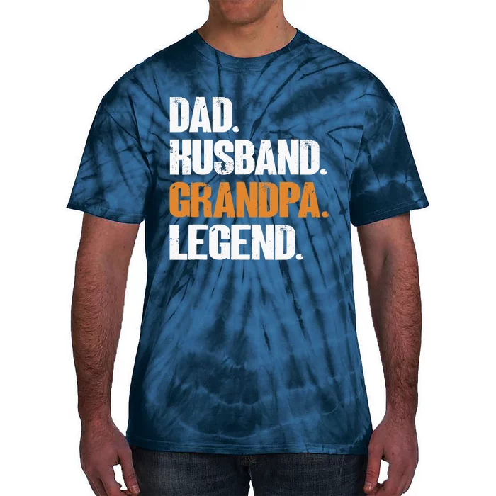 Dad Husband Grandpa Legend - Funny Grandad New Grandpa Tie-Dye T-Shirt