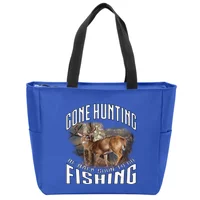 Gone Fishing. Back by hunting season | Drawstring Bag