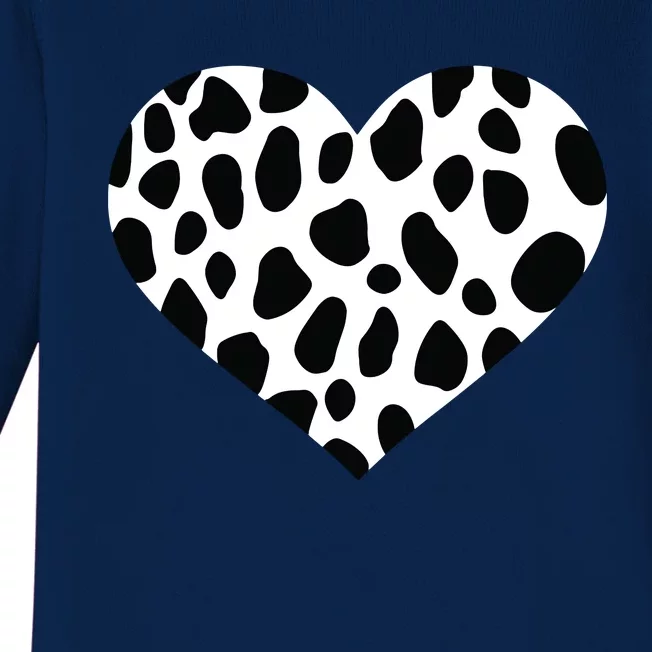 Dalmatian Heart Gift Baby Long Sleeve Bodysuit