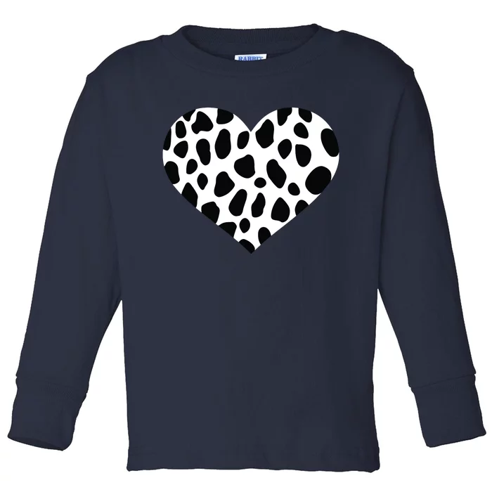 Dalmatian Heart Gift Toddler Long Sleeve Shirt