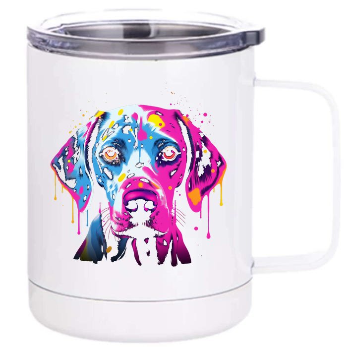 Dalmatian Halloween Gift Front & Back 12oz Stainless Steel Tumbler Cup