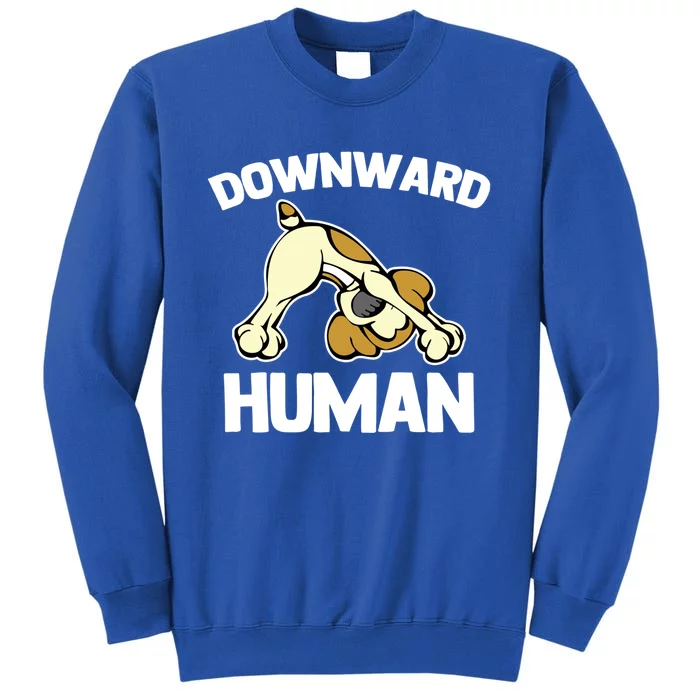 Downward Hu Gift Funny Yoga Dog Sarcastic Saying Cute Yoga Gift Tall Sweatshirt