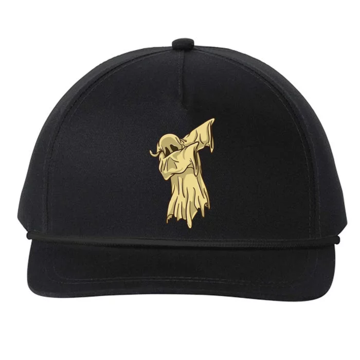 Dabbing Halloween Ghost Funny Gift Snapback Five-Panel Rope Hat