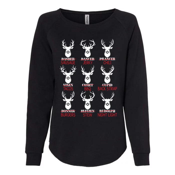 Deer Hunting Gift Hunter Of All Santas Reindeer Womens California Wash Sweatshirt