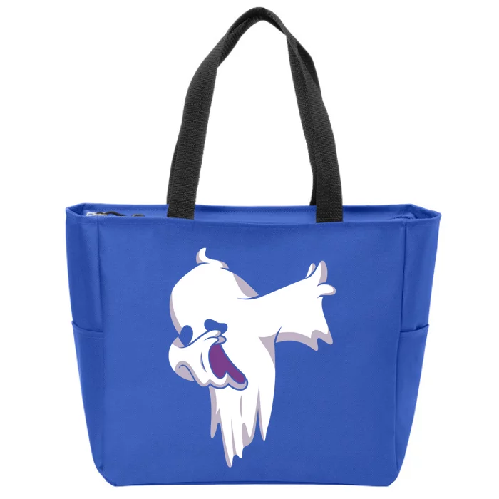 Dabbing Halloween Ghost Halloween Trick Or Treat Cute Gift Zip Tote Bag