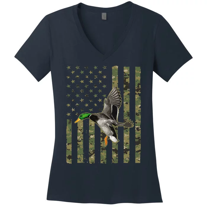 Duck Hunting Goose Hunt Duck Hunter Women's V-Neck T-Shirt