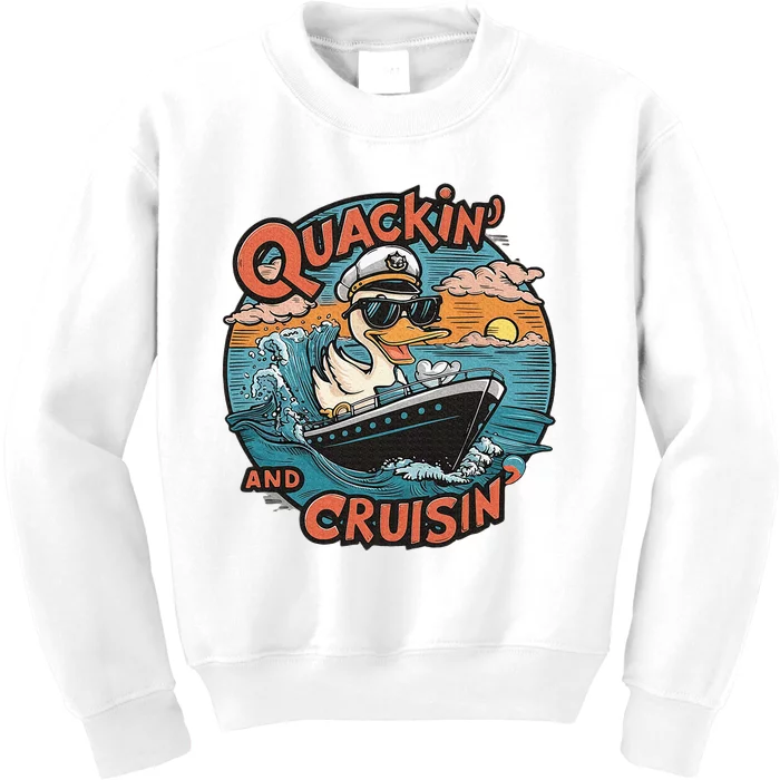 Duck Hunting Hiding Cruise Duck Hunter Kids Sweatshirt