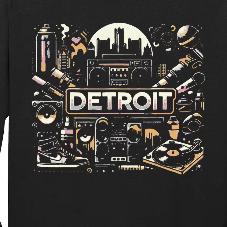 Detroit Hip Hop Tall Long Sleeve T-Shirt