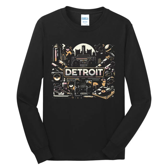 Detroit Hip Hop Tall Long Sleeve T-Shirt