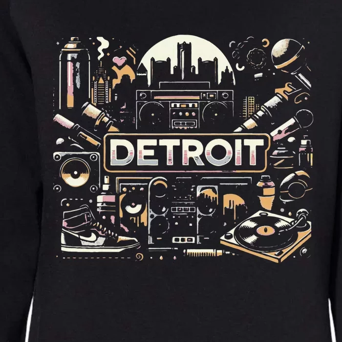 Detroit Hip Hop Womens California Wash Sweatshirt