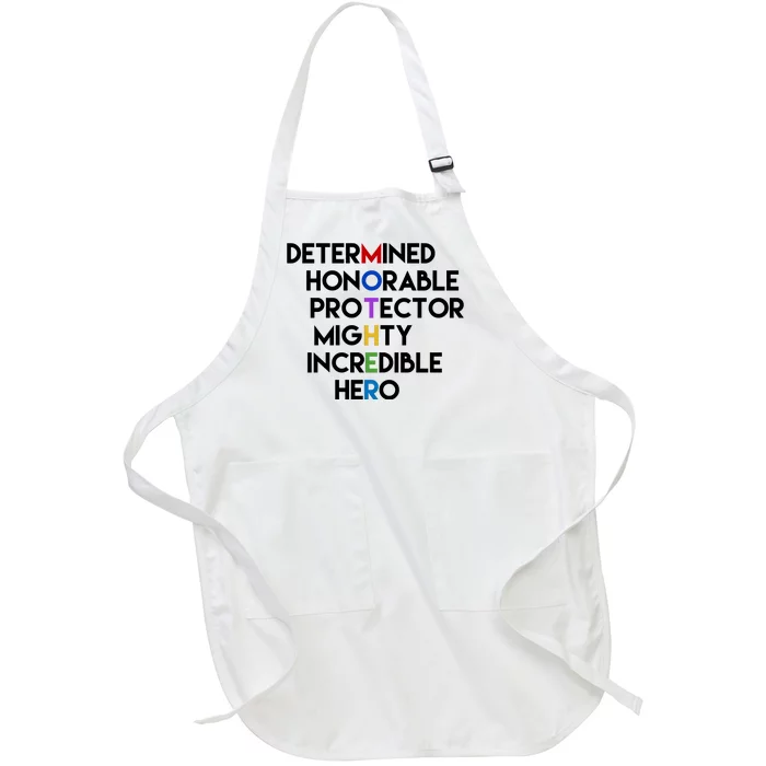 Determined Honorable Hero Mother Gift For Mom Full-Length Apron With Pocket