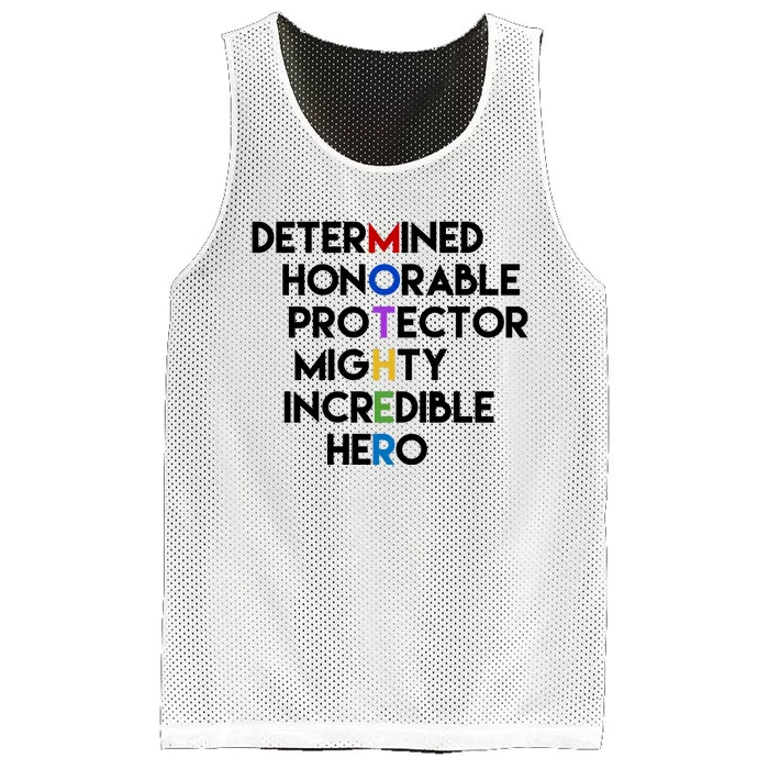 Determined Honorable Hero Mother Gift For Mom Mesh Reversible Basketball Jersey Tank